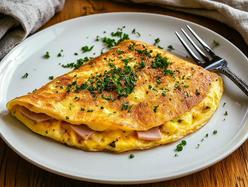 Omelette complète garnie, repas facile du soir