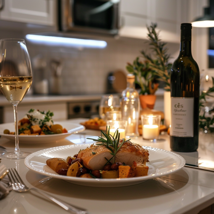 table repas pas cher prêt à manger contexte domestique